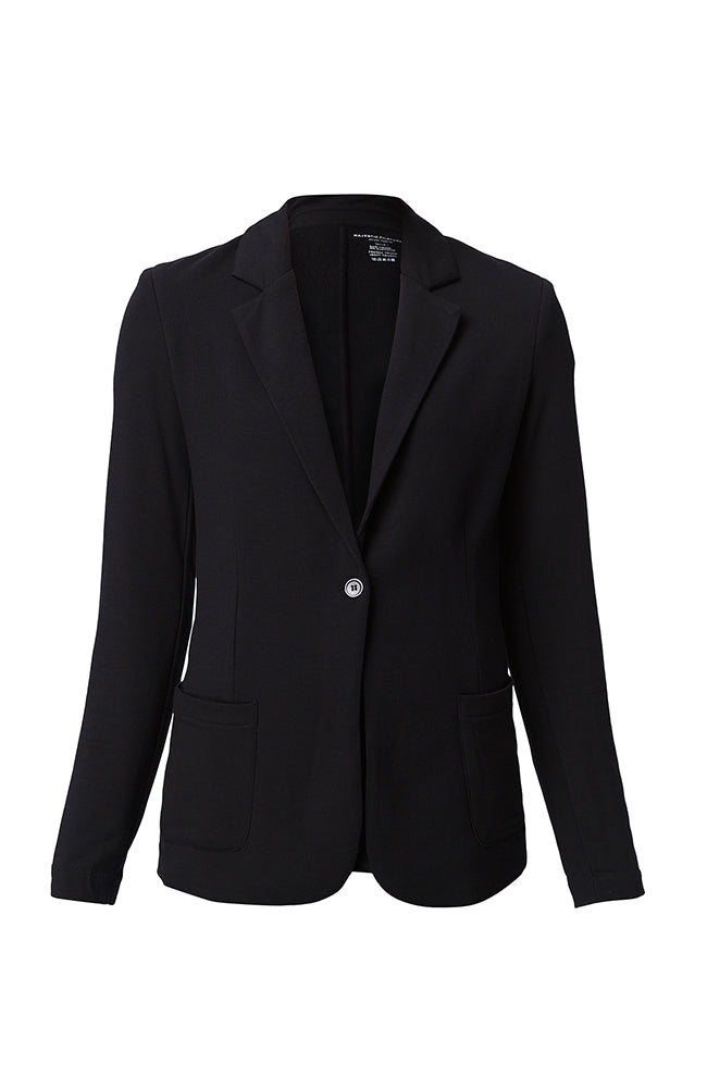 Majestic Filatures French Terry Single Breasted Blazer Navy