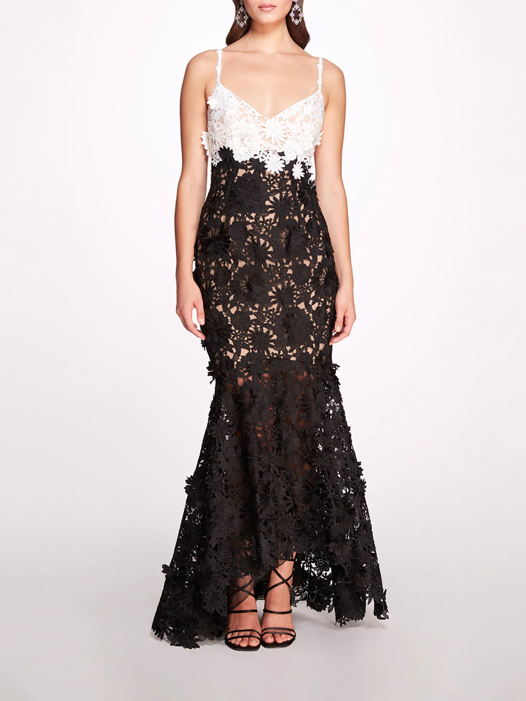 Marchesa notte guipure lace cheap dress