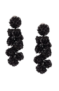  Pendants d'oreilles noire SACHIN & BABI Fleur Coconuts earrings black