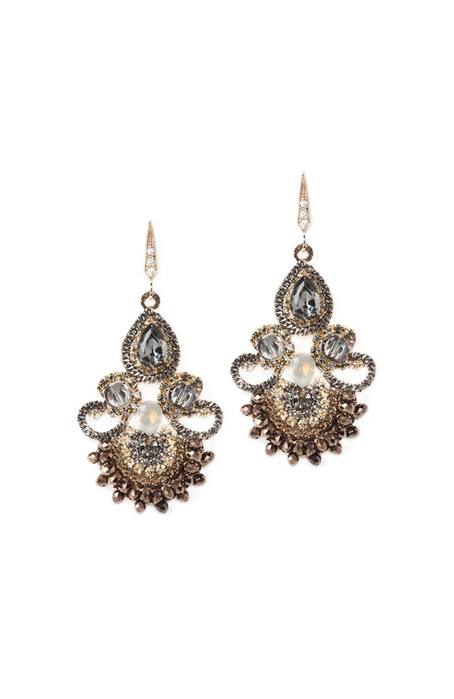 Theia Jewelry Moroccan Chandelier Crystal Earrings