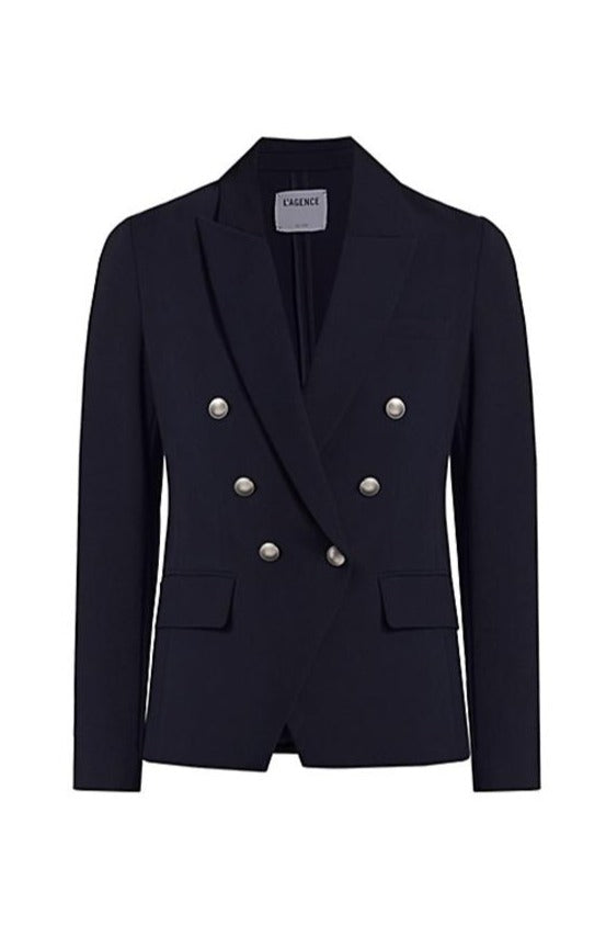 L'Agence Kenzie Double Breasted Blazer Navy
