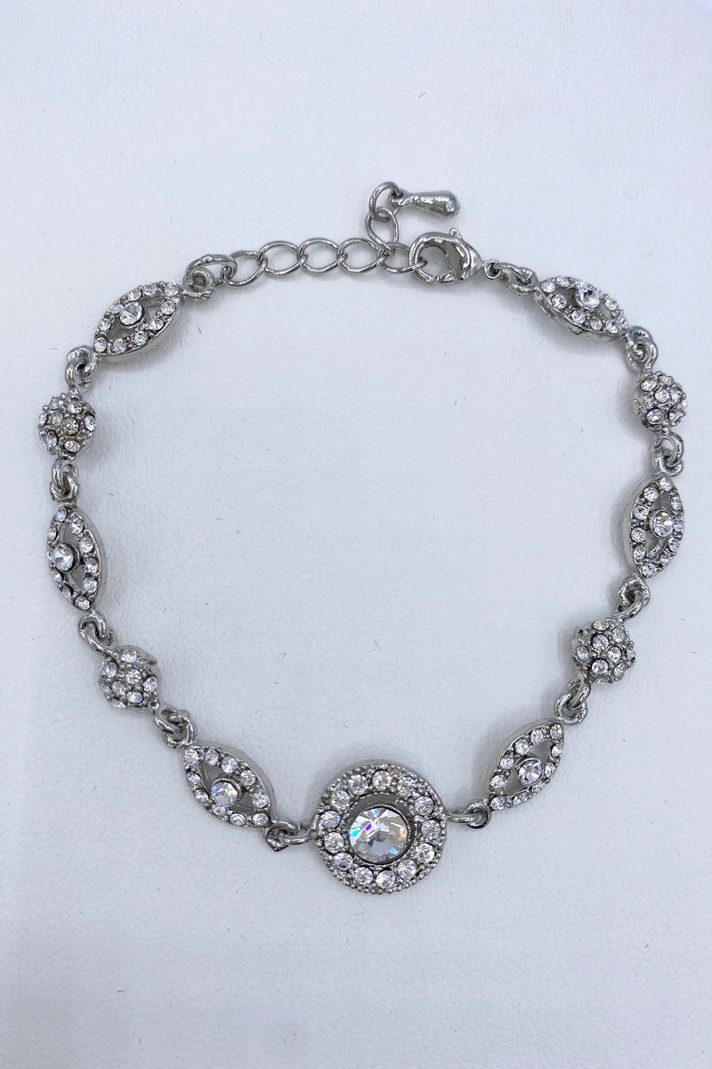 Elen Henderson Circular Design Crystal Necklace and Earring Set