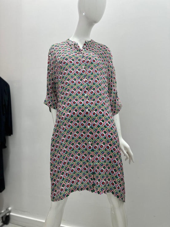 Princess Geometric Graphic Print Shirt Dress
