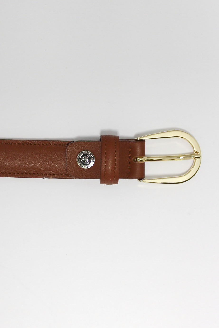 Paolo Da Ponte Horsebit 2.5 CM Italian Leather Belt CAMEL 105